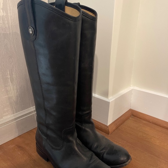 Frye Shoes - Frye Melissa Button Boots Black 8.5W